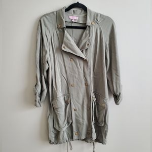 Harper Francesca's Army Green Longline Utility Jacket with Gold Hardware Size S‎